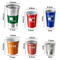 Lot de Gobelets de Voyage Empilables en Aluminium Sans BPA, Réutilisables, Isolation Thermique 16-32oz pour Boissons Froides - Vente en Gros Usine