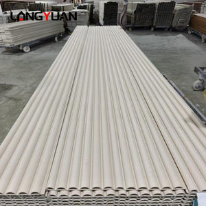 Panel de pared WPC estriado moderno para interiores y exteriores, tablero de listones de PVC, rejilla de madera, plástico, compuesto, decoración de fondo de <span class=keywords><strong>TV</strong></span> - Product Image 5