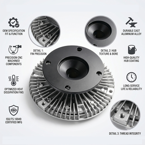 <span class=keywords><strong>Frizione</strong></span> Ventola Radiatore in Silicone per Camion 9042000322 9042001122, Giunto Ventola per Ricambi Sistema di Raffreddamento Mercedes-Benz per Veicoli Pesanti - Product Image 2