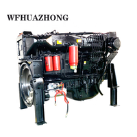 Moteur marin Weichai WD618 WP12 Série 6 cylindres 300-400 CV 12L à démarrage électrique pour bateau diesel à jet intégré Chine