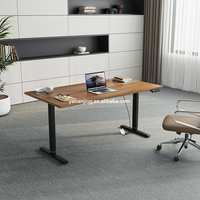 Table d'ordinateur de bureau ergonomique moderne Bureau assis-debout à moteur unique Table PC électrique réglable en hauteur