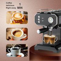Espumador de Leche Semiautomático Compacto de Estilo Europeo RAF Home, Máquina de Café Integrada Italiana