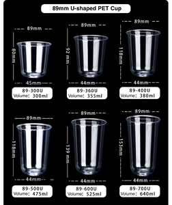 Vasos de plástico transparente personalizados SGP desechables y libres de impuestos para mascotas para llevar té con leche y café helado con tapas - Product Image 6