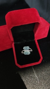 Anillo Ajustable de Jadeíta Verde con Forma de Hoja de Jadeíta Clásica Paradise, Chapado en Plata 925, para Eventos Formales, Calidad Garantizada - Product Image 2