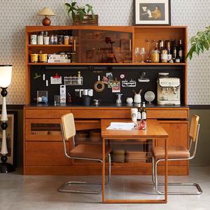 Cherry Wood Nordic Japanese Style Solid Wood <b>Sideboard</b> With Table Living Room Storage Cabinet Multifunctional Furniture - Product Image 3