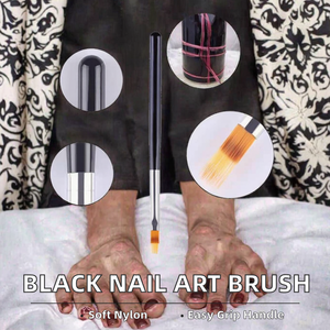Pinceau de peinture pour nail art noir, pinceau en nylon, manche en plastique, stylo applicateur pour vernis gel et colle à ongles - Product Image 2