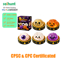Boîte mystère de jouets sensoriels anti-stress Halloween Ghost Dumpling Squishy en forme de boulette vapeur, cadeaux de fête avec certification CPSC CPC