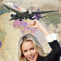 Service d'expédition express porte-à-porte rapide FedEx UPS DHL TNT Chine Fret aérien Dropshipping Amazon FBA Monde entier 3-7 jours