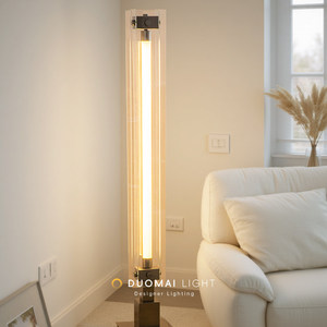 Minimalist Glass Floor <b>Lamp</b> Led Light Source Switch Control Home Use Studio <b>Study</b> Bedroom - Product Image 3