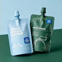 Pochettes souples personnalisées avec bec verseur 50ml 100ml 250ml pour cosmétiques, aliments, liquides, et recharge de savon liquide pour les mains