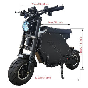 Livraison gratuite, stock américain, scooter électrique tout-terrain à double moteur 72v 10000w, 14 pouces, batterie 50AH, 63-93 miles, scooter adulte - Product Image 3