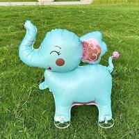 Balon Foil Hewan Beroda Grosir Berbagai Macam Gajah Sapi Dinosaurus Anjing Balon Mylar Logo Kustom Perlengkapan Pesta