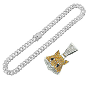 2026 Hot Selling Cute <b>Style</b> Little Fox <b>Head</b> Pendant Necklace Personalized Simple Design Men's Necklaces Wholesale Jewelry Trendy - Product Image 5