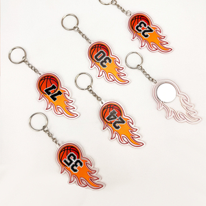 Factory Wholesale Custom Designed <b>Anime</b> Cartoon Basketball Number Mini Transparent PVC <b>Keychain</b> Personalized Mini Acrylic - Product Image 2