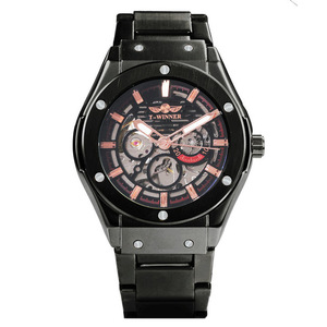 Winner Watch Men promozionale Full Stainless Steel Skeleton Auto Mechanical Watch Self-Wind orologio da uomo - Product Image 6