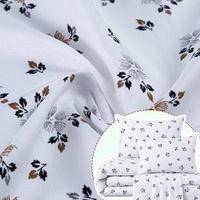 Tissu en microfibre de polyester tissé imprimé pigmentaire sur mesure, directement de l'usine, pour la fabrication de draps de lit