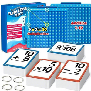 Juguete Educativo Transfronterizo de Matemáticas, Tarjetas de Memoria Flash para Sumas, Restas, Multiplicaciones y Divisiones, Juego de Tarjetas para Niños de 6+ Años - Product Image 1