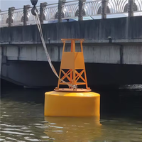 Luz de Baliza Solar Flotante de Material LLDPE Marca BT, Defensa Marina para Barcos, Reflector de Radar, Boya de Navegación, Dispositivo de Advertencia con Bisagra, Resistente a Rayos UV
