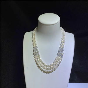 HIBRIDE elegante collana con perle di zircone cubiche lucide per le donne di moda gioielli personalizzati <span class=keywords><strong>accessori</strong></span> da sposa N-798 - Product Image 2