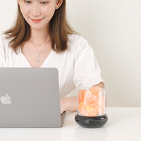 Nouveauté Vente Chaude Lampe en Sel de l'Himalaya Aromathérapie Lumineuse Colorée Lampe de Nuit en Sel USB pour Chambre à Coucher