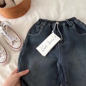 Tongxingyuan Children's Fleece <b>Lined</b> Jeans Straight Leg Cartoon Bear Winter <b>Pants</b> Girls Casual Cotton <b>Pants</b> - Product Image 4