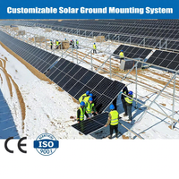 Supports de montage de panneaux solaires en acier galvanisé à chaud, économiques, faciles à installer et à conception encadrée pour installation au sol