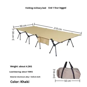 Уличная раскладная кровать, сверхширокая, 90 см, ультралегкая, из алюминиевого сплава, портативная, для кемпинга, палатки, автопутешествий, модель TK77 - Product Image 6