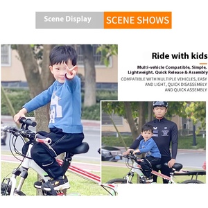 Sella per Bicicletta da Strada in Lega di Alluminio di Alta Qualità, Supporto Portatile Nero per Genitore-Figlio, Accessori per Sedile Bambini - Product Image 4