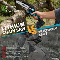 Scie à chaîne sans balais professionnelle 21V à batterie lithium légère 6 pouces 1800W 4500 tr/min Haute qualité Garantie 1 an