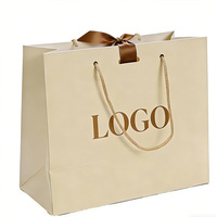 Sacs cadeaux en papier recyclé de luxe personnalisés avec poignées pour vêtements, bougies et emballages artisanaux, personnalisation de votre logo