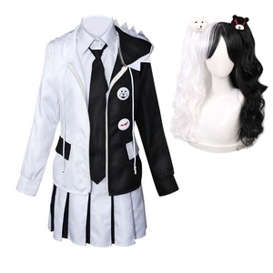 Femmes Anime <span class=keywords><strong>Dangan</strong></span> Demi Noir Demi Blanc Monokuma Perruque GAHC-011 - Product Image 5