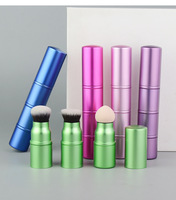Échantillons disponibles en gros ensemble de pinceaux de maquillage Portable 3-en-1 Mini pinceau fond de teint cheveux synthétiques pinceau fard à joues poudre libre