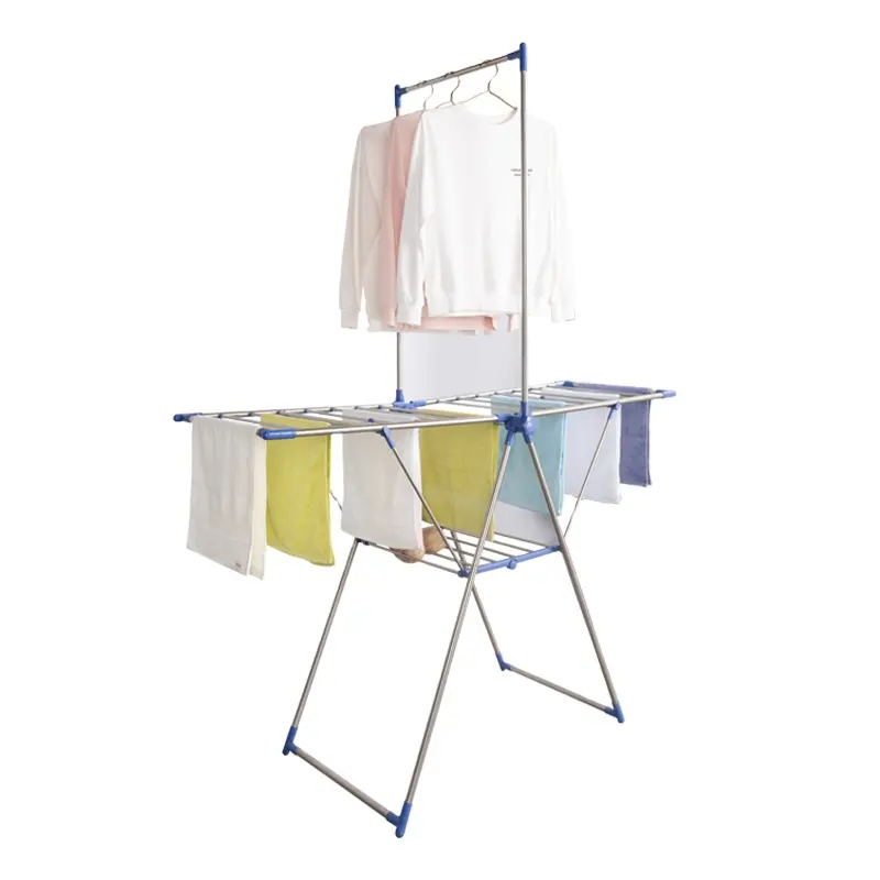 new arrival factory supplying multi purpose foldable standing laundry hanger racks space safe indoor outdoor using