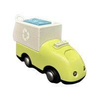 Jouets de voiture miniatures en bois, voitures mignonnes pour enfants avec boutons coulissants et roues mobiles, voitures de jeu Montessori colorées pour développer la motricité fine