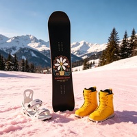 Snowboard alpin tout-terrain multicolores pour adultes, noyau en bois, 135 cm, camber, sport d'hiver