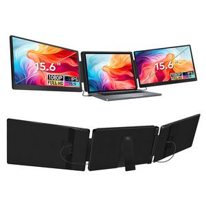 Monitor Portátil Triple de Pantalla Dual de 15.6 Pulgadas, 1080P IPS, 60Hz, HDMI, USB C, Extensor para Laptop, para Negocios, Juegos, LED - Product Image 1