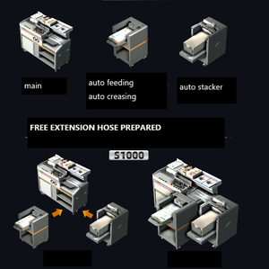 Double 100 Automatique Perfect <span class=keywords><strong>Book</strong></span> Binder Glue Binding Machine Avec Colle Latérale Rainage Alimentation Et Empileur Pour Notebook - Product Image 3