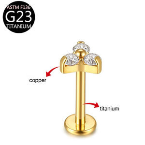 <span class=keywords><strong>Piercing</strong></span> d'oreille en titane G23 à trois griffes avec zircon, différentes tailles, spirale, simple et <span class=keywords><strong>brillant</strong></span>, pour lèvre, <span class=keywords><strong>nez</strong></span>, pour filles - Product Image 6