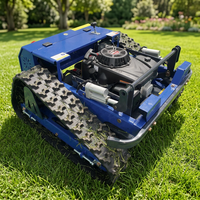 Tondeuse à gazon hybride télécommandée à prix de gros, coupe-herbe à chenilles pour pentes, pour vignobles et vergers