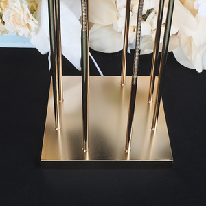 Nouvelles décorations de mariage, accessoires pour salle de banquet, art en fer électroplaqué, lampadaires de mariage à 8 têtes en forme de pissenlit, lumières de mariage - Product Image 5