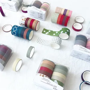 Custom Gedrukt Decoratieve Enkelzijdige Washi Papier Tape Voor Masking