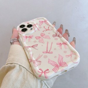 เคสลายจุดผูกโบว์ เหมาะสำหรับ iPhone 17 Pro Max, 16 Plus เคสสีครีม, 15 น่ารัก, 14 สไตล์สาวหวาน, 13 สไตล์ยอดนิยม - Product Image 4
