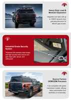 Xinsuyuan Aluminium 300KG Hardtop de camionnette à profil bas, étanche, sans perçage pour GWM Cannon Poer