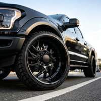 Jantes en alliage forgées JM Offroad Deep Dish Gloss Black Multi Spoke 18-26 pouces 6x135/8x170/8x180 PCD pour F150 pour Silverado