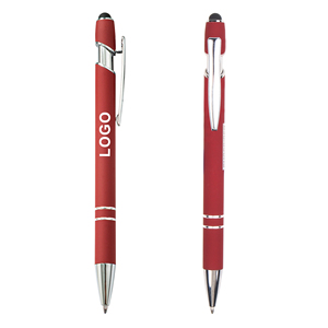 هدايا ترويجية قلم حبر جاف بملمس مطاطي ناعم مع شعار مخصص للأعمال والمكاتب والرياضة معدني - Product Image 4