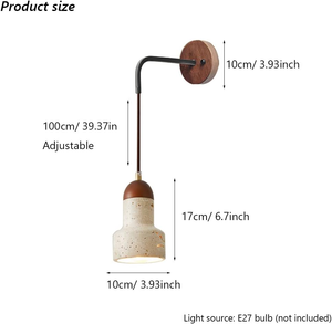 Lampada da Parete Moderna Minimalista, con Accento in Pietra Onice Gialla e Stile Retrò - Product Image 2