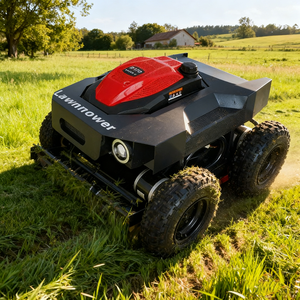 Smart 4-Wheel Cordless <b>Mini</b> <b>Robot</b> Mixed Tracked Lawn Mower Remote Control Grass Cutting Farm Machines - Product Image 3