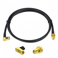 Câble coaxial RG58 SMA mâle-femelle vers SMA mâle coudé, assemblage de câble RF Pigtail, rallonge d'antenne, câbles de communication