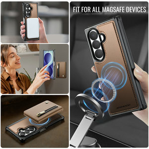 เคสใส่บัตรหรูหรา <span class=keywords><strong>CaseMe</strong></span> สำหรับ Samsung Galaxy Z Fold <span class=keywords><strong>8</strong></span> Ultra พร้อมช่องใส่เหรียญแบบถอดได้ ซิป และฝาปิดแม่เหล็กแบบตั้งได้ สำหรับ Z Fold <span class=keywords><strong>8</strong></span> Ultra - Product Image 4