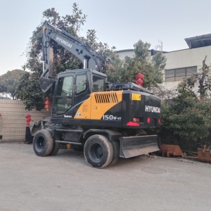 Excavadora de Ruedas Hyundai Usada de Alta Calidad, 15 Toneladas, 84 kW de Potencia, con Caja de Cambios y Bomba para Construcción y Minería - Product Image 6